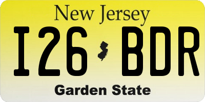 NJ license plate I26BDR