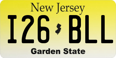 NJ license plate I26BLL