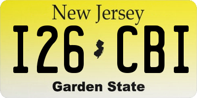 NJ license plate I26CBI