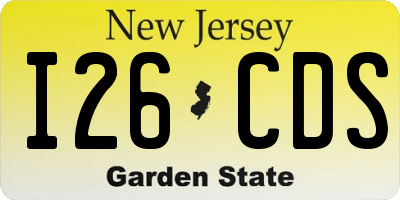 NJ license plate I26CDS