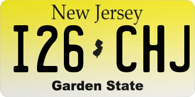 NJ license plate I26CHJ