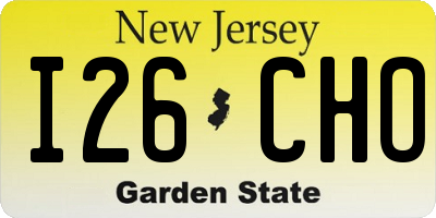 NJ license plate I26CHO