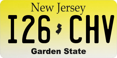 NJ license plate I26CHV