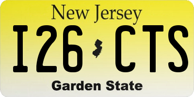 NJ license plate I26CTS