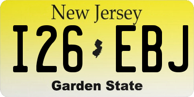 NJ license plate I26EBJ