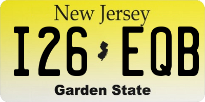 NJ license plate I26EQB