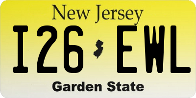 NJ license plate I26EWL