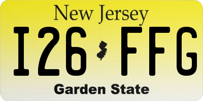 NJ license plate I26FFG