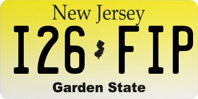 NJ license plate I26FIP