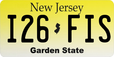 NJ license plate I26FIS