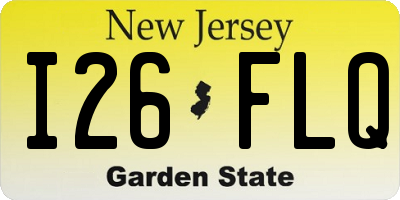NJ license plate I26FLQ
