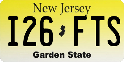 NJ license plate I26FTS