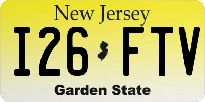 NJ license plate I26FTV