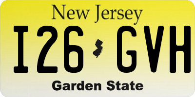 NJ license plate I26GVH