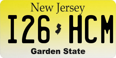 NJ license plate I26HCM