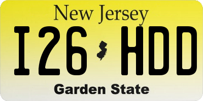 NJ license plate I26HDD