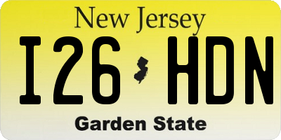 NJ license plate I26HDN