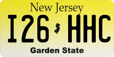 NJ license plate I26HHC