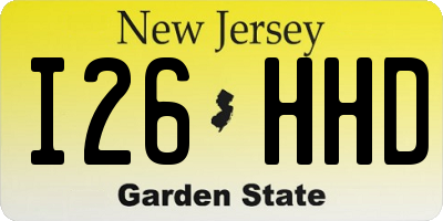 NJ license plate I26HHD