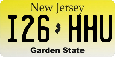 NJ license plate I26HHU