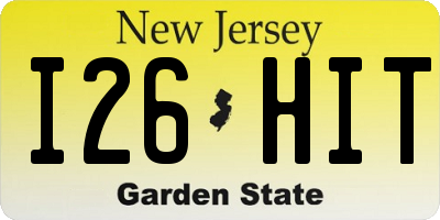 NJ license plate I26HIT
