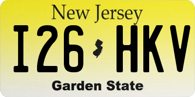NJ license plate I26HKV