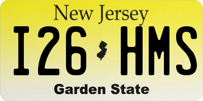 NJ license plate I26HMS
