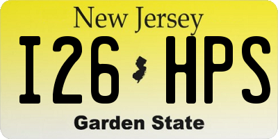 NJ license plate I26HPS
