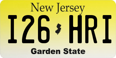 NJ license plate I26HRI