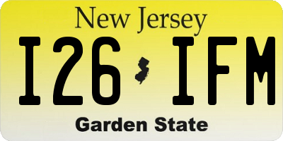 NJ license plate I26IFM
