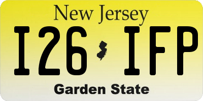 NJ license plate I26IFP