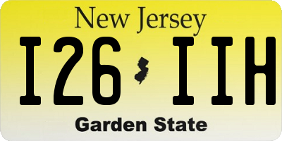 NJ license plate I26IIH