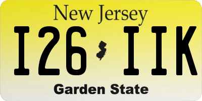 NJ license plate I26IIK