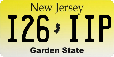NJ license plate I26IIP