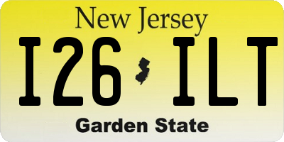 NJ license plate I26ILT