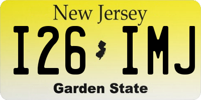 NJ license plate I26IMJ