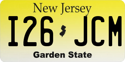NJ license plate I26JCM