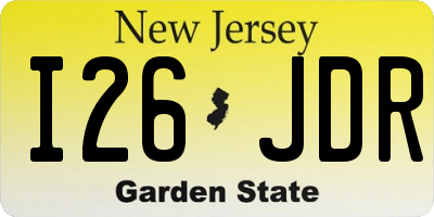 NJ license plate I26JDR