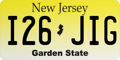 NJ license plate I26JIG