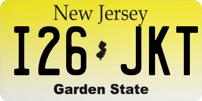 NJ license plate I26JKT