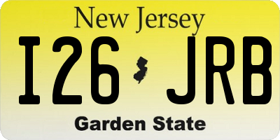 NJ license plate I26JRB