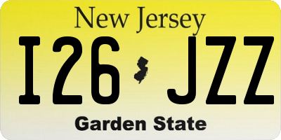 NJ license plate I26JZZ