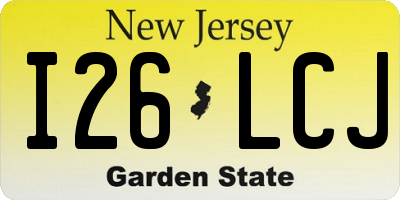 NJ license plate I26LCJ