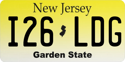 NJ license plate I26LDG