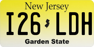 NJ license plate I26LDH