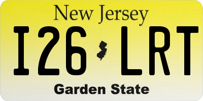 NJ license plate I26LRT