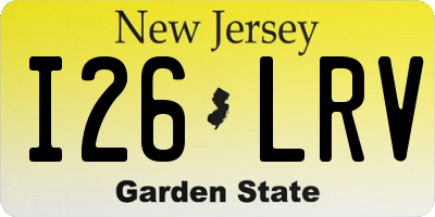NJ license plate I26LRV