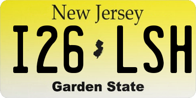 NJ license plate I26LSH