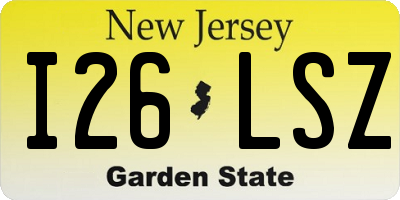 NJ license plate I26LSZ
