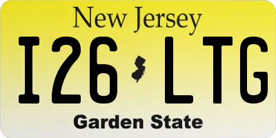 NJ license plate I26LTG